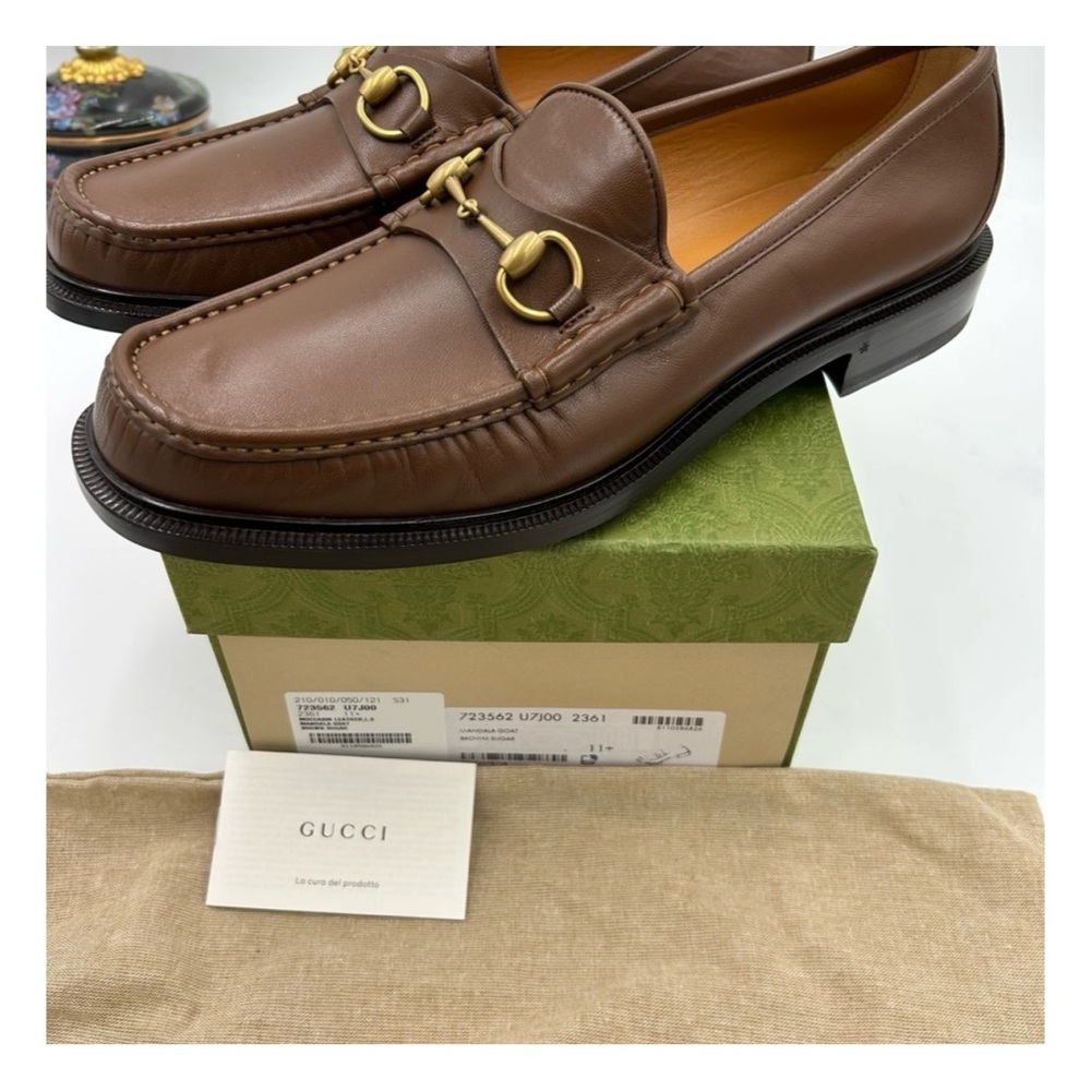 Gucci Horsebit 1953 leather loafers size 11.5 fits 12.5 US made in Italy - Picture 7 of 8